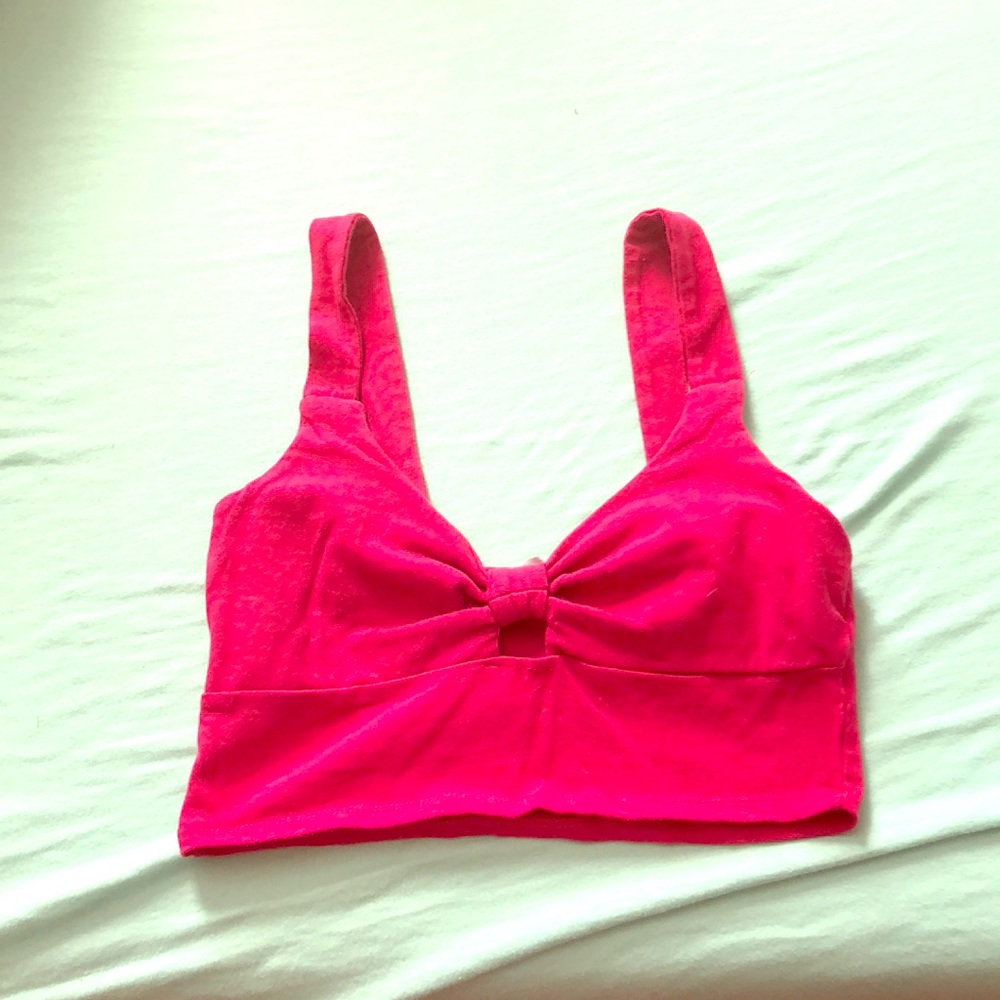 Charlotte Russe hot pink crop top